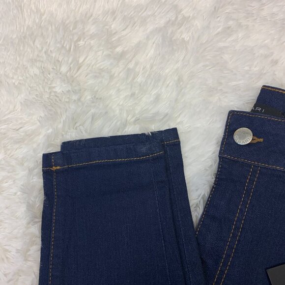 TAHARI jeans womens SZ 10 Jamie style roll cuff skinny dark navy denim legs de… - Picture 5 of 12